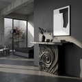 Contemporary Raw Edge Entry Table For Open Living Space