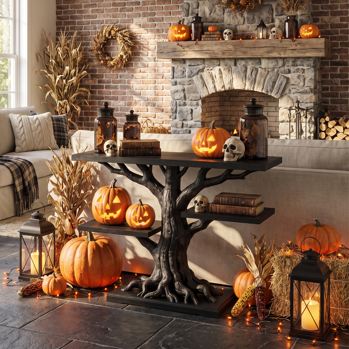 Contemporary Root Form Display Table For Halloween Furniture