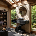 Contemporary Sculpted Vanity For Modern Bathroom Interior