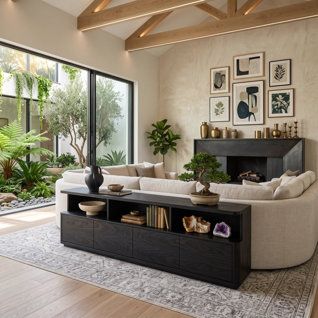 Contemporary Cabinet Console Table For Elegant Entryway