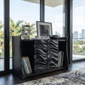 Contemporary Open Bookshelf With Carved Doors For Home Library