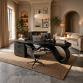 Contemporary Wave Base Executive Desk Design Studio - view 4