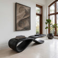 Contemporary Sculptural Wooden Bench For Hallway - view 4