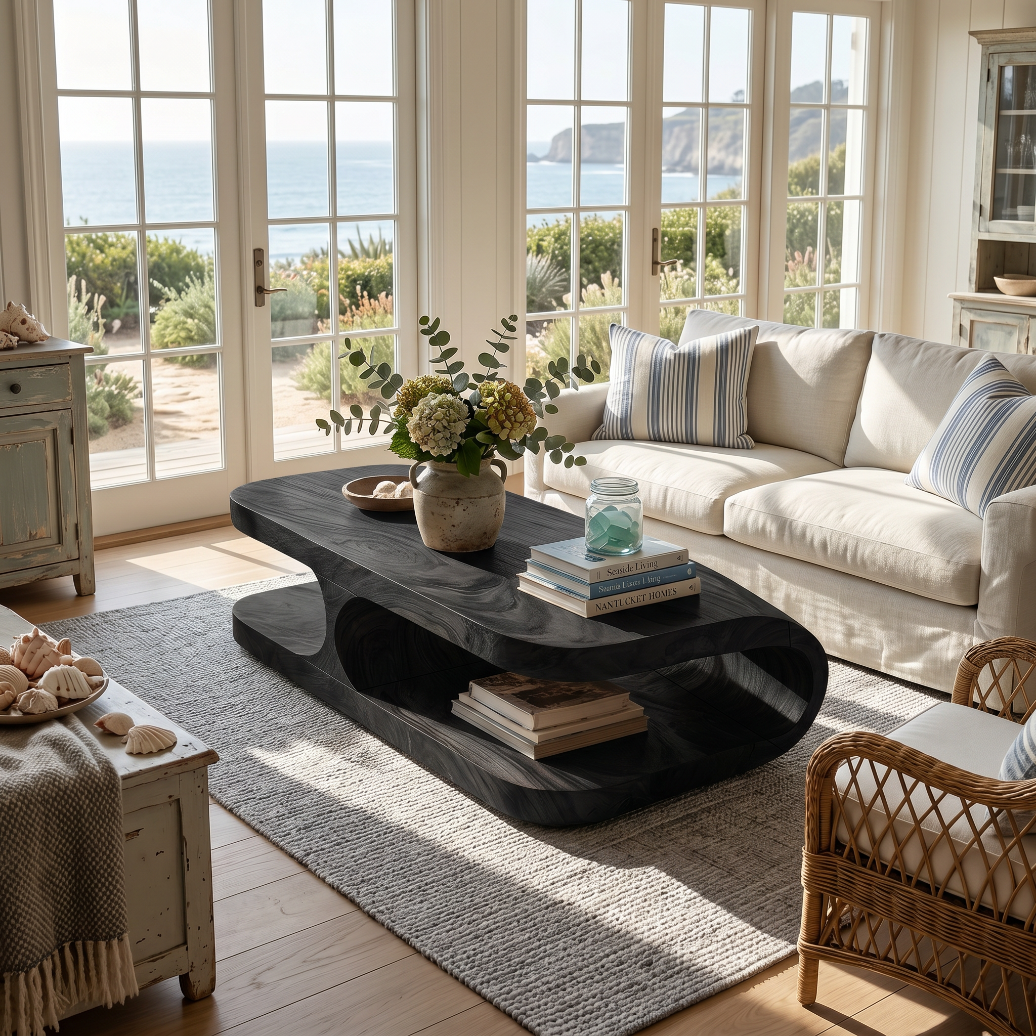 Boho Coffee Table For Coastal Interior