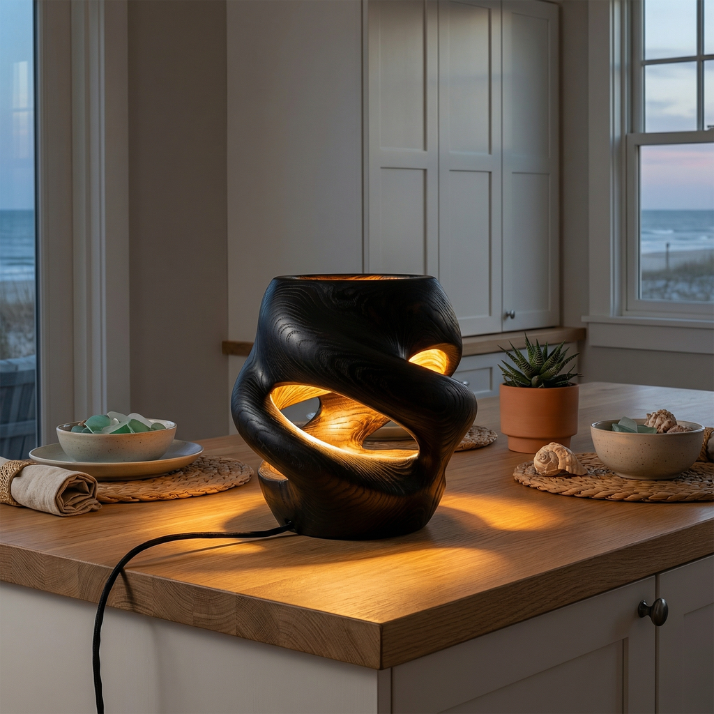 Contemporary Sculptural Lamp Dining Room Kitchen Island Corner Space