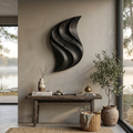 Artistic Wooden Wall Clock Hand Carved For Minimalist Bedroom
