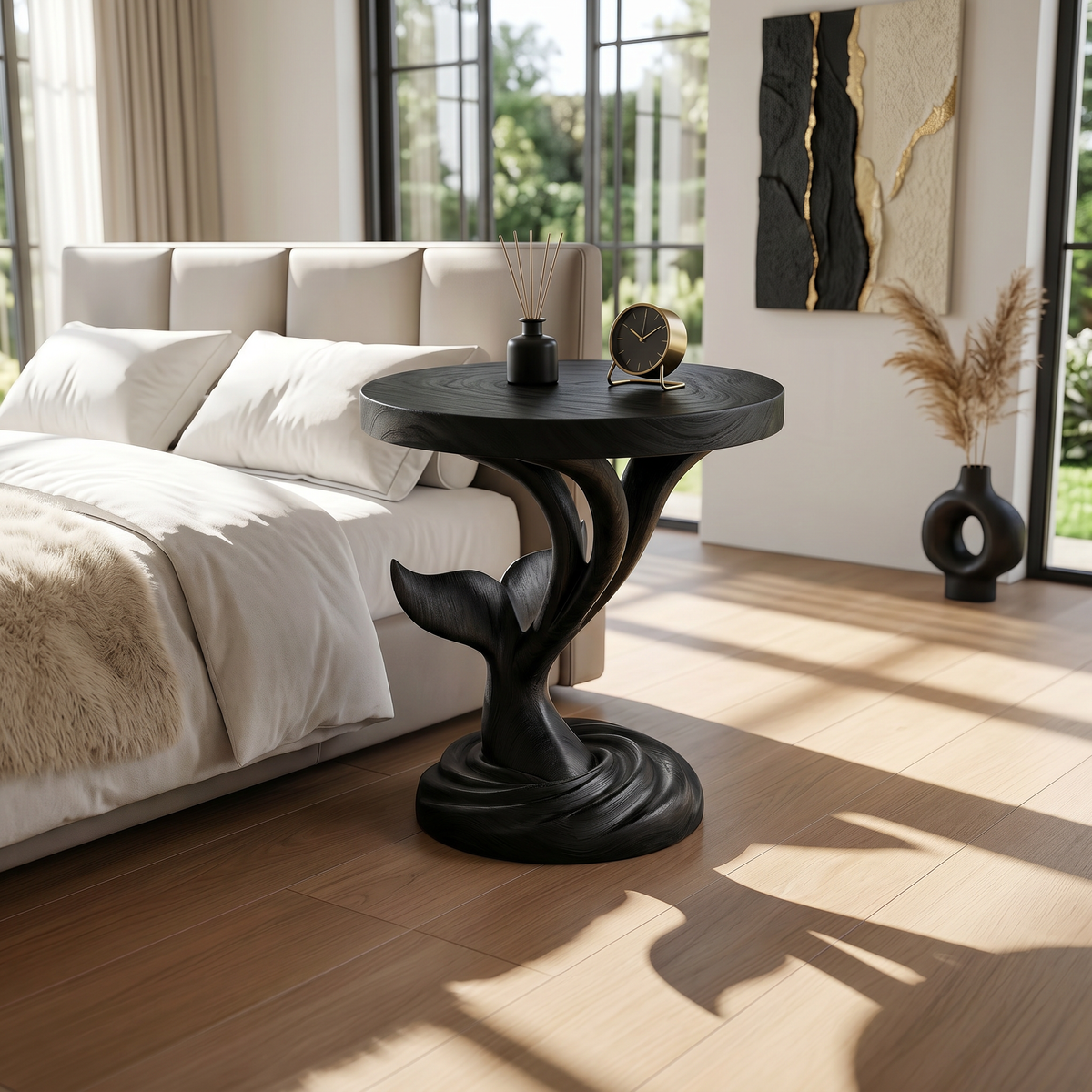 Architectural Sculptural Side Table Media Lounge