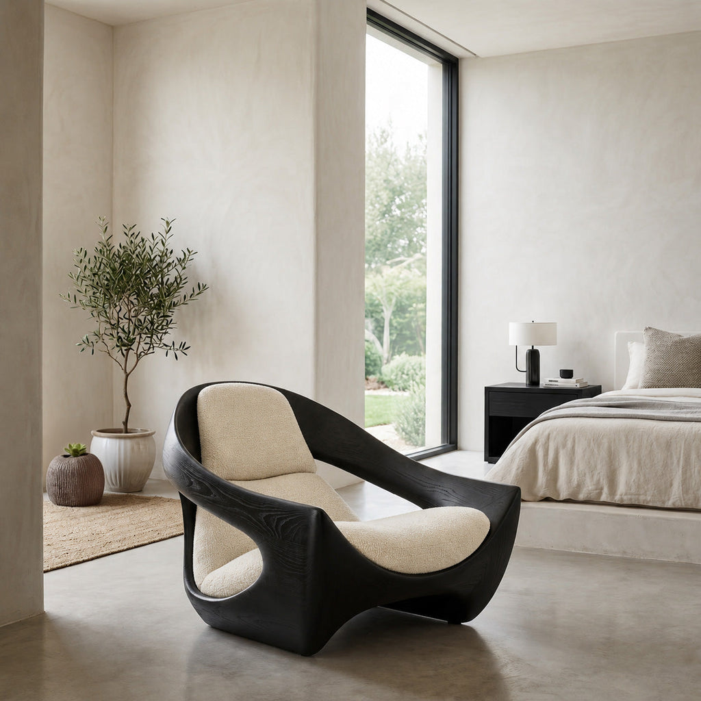 Artistic Natural Wood Chair For Contemporary Living Room