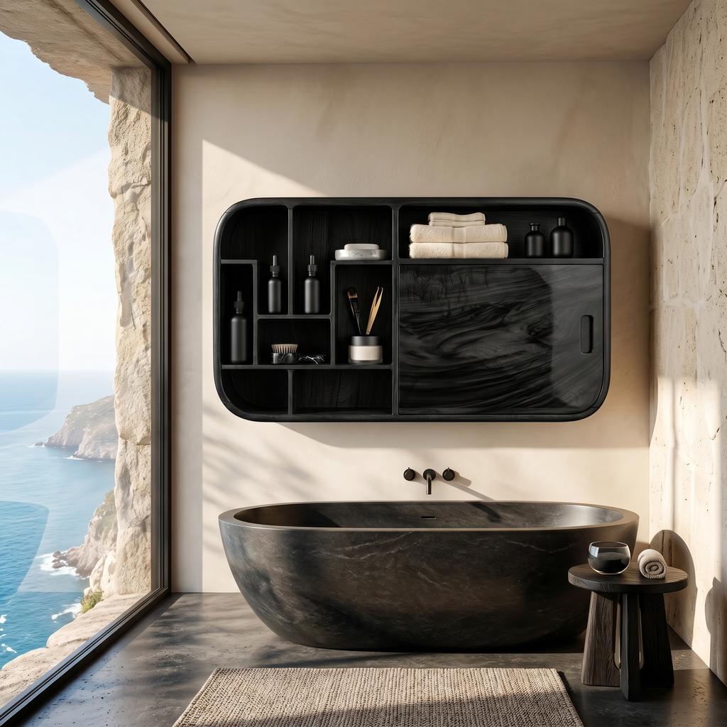 Contemporary Capsule Bathroom Cabinet Modern Bathroom
