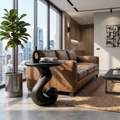 Coastal Spiral Accent Table Beachfront Cottage