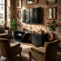 Contemporary Rounded TV Cabinet For Family Room