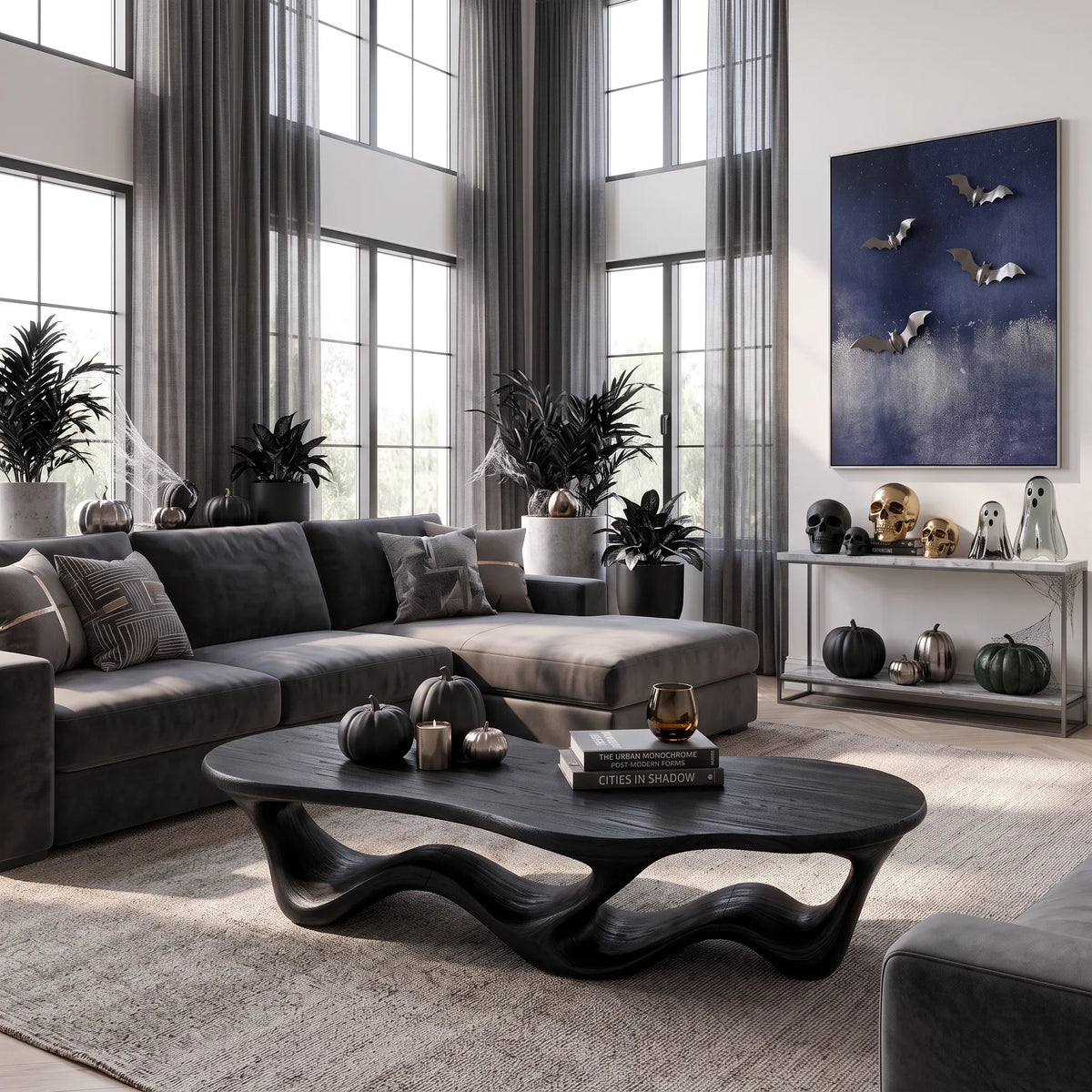 Contemporary Halloween Ribbon Table For Modern Lounge