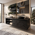 Contemporary Christmas Storage Bathroom Vanity Master Ensuite