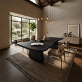 Contemporary Sculpted Base Dining Table For Modern Dining Interior