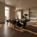 Contemporary Natural Edge Dining Table For Home Gathering
