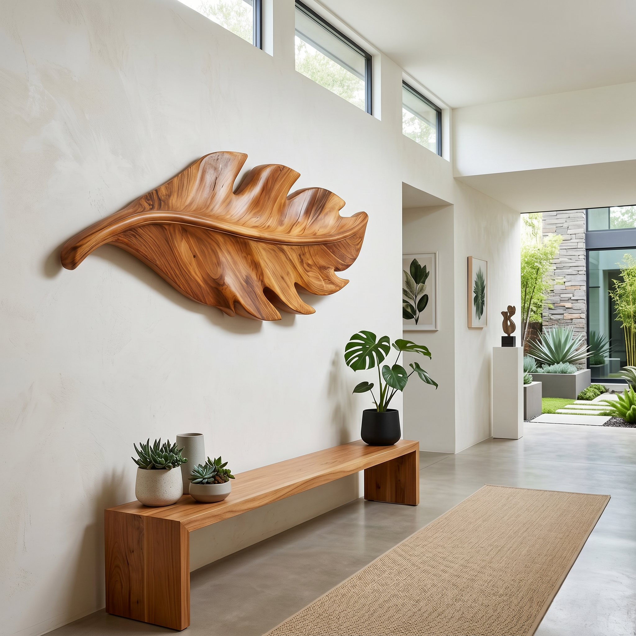 Contemporary Floating Leaf Shelf For Interior Decor