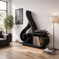 Contemporary Sculptural Wooden Record Player Stand For Living Room - view 4