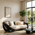 Contemporary Organic Wood Sofa For Living Room