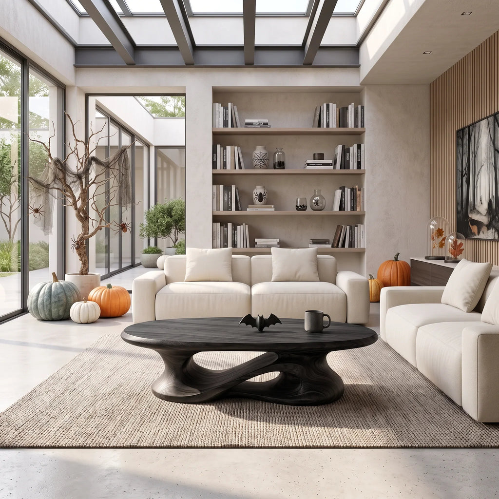 Contemporary Halloween Curved Coffee Table For Home Interior