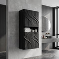 Contemporary Bathroom Cabinet With Door Waves For Bathroom