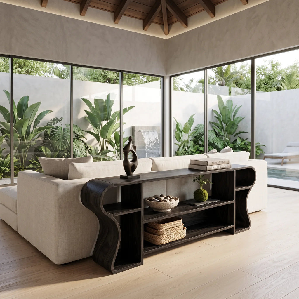 Contemporary Display Console Table For Living Area