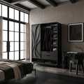 Contemporary Sculptural Form Armoire For Luxury Bedroom Interior