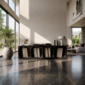 Contemporary Arch Vinyl Storage Cabinet Luxury Lounge