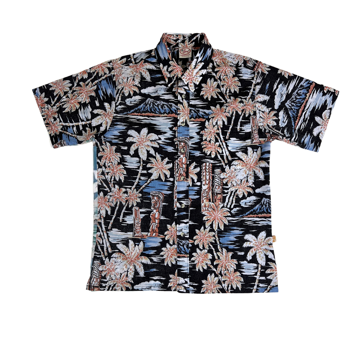 Tiki Sunset Reverse (Black) Hawaiian Shirts