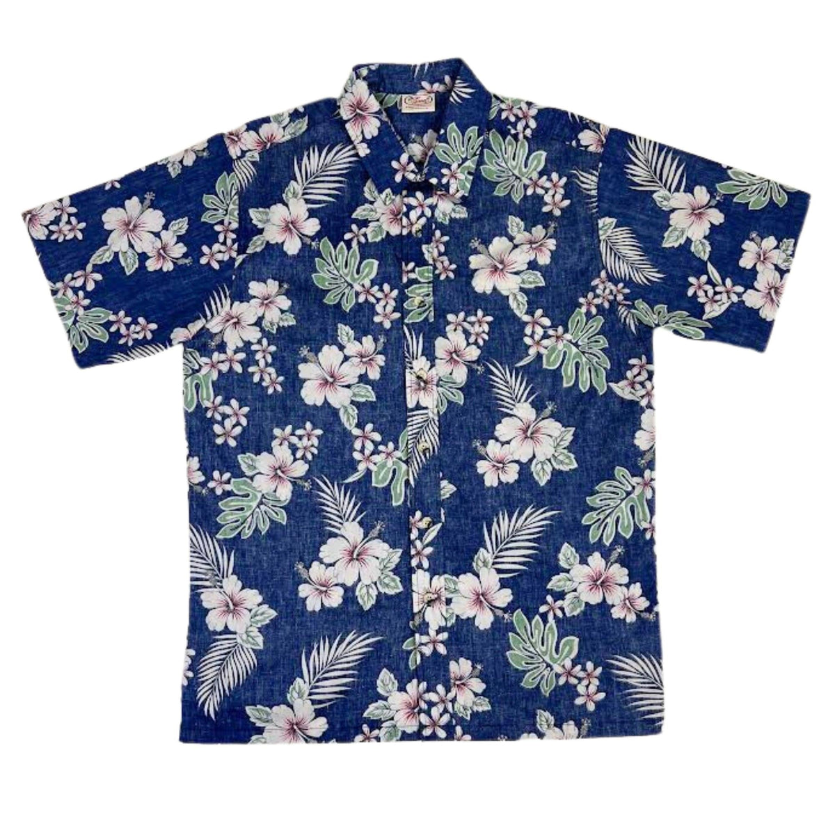 Haole Hibiscus Reverse (Navy) Hawaiian Shirts