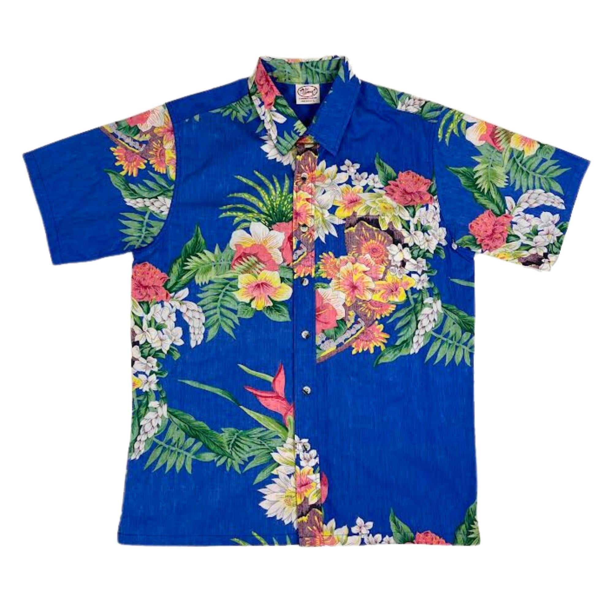 Aloha Nui Reverse (Royal) Hawaiian Shirts