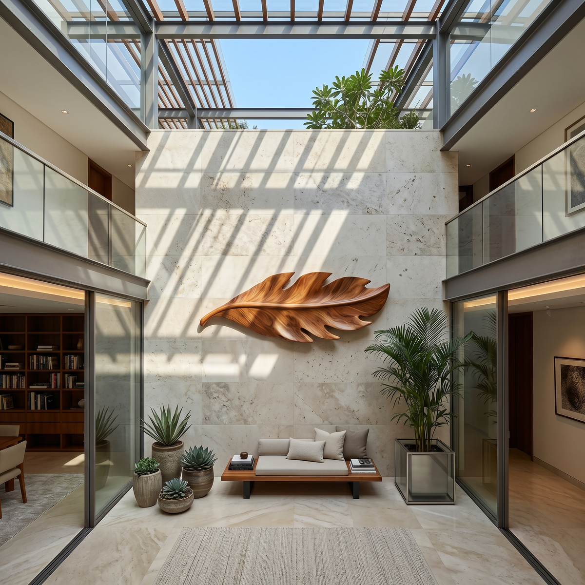 Contemporary Floating Leaf Shelf For Interior Decor
