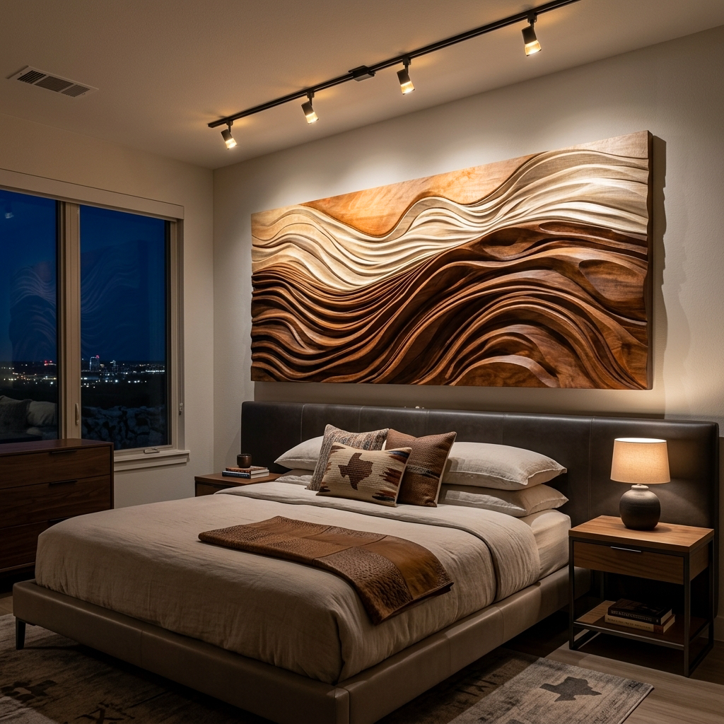 Contemporary Natural Wood Wall Art For Wall Decor