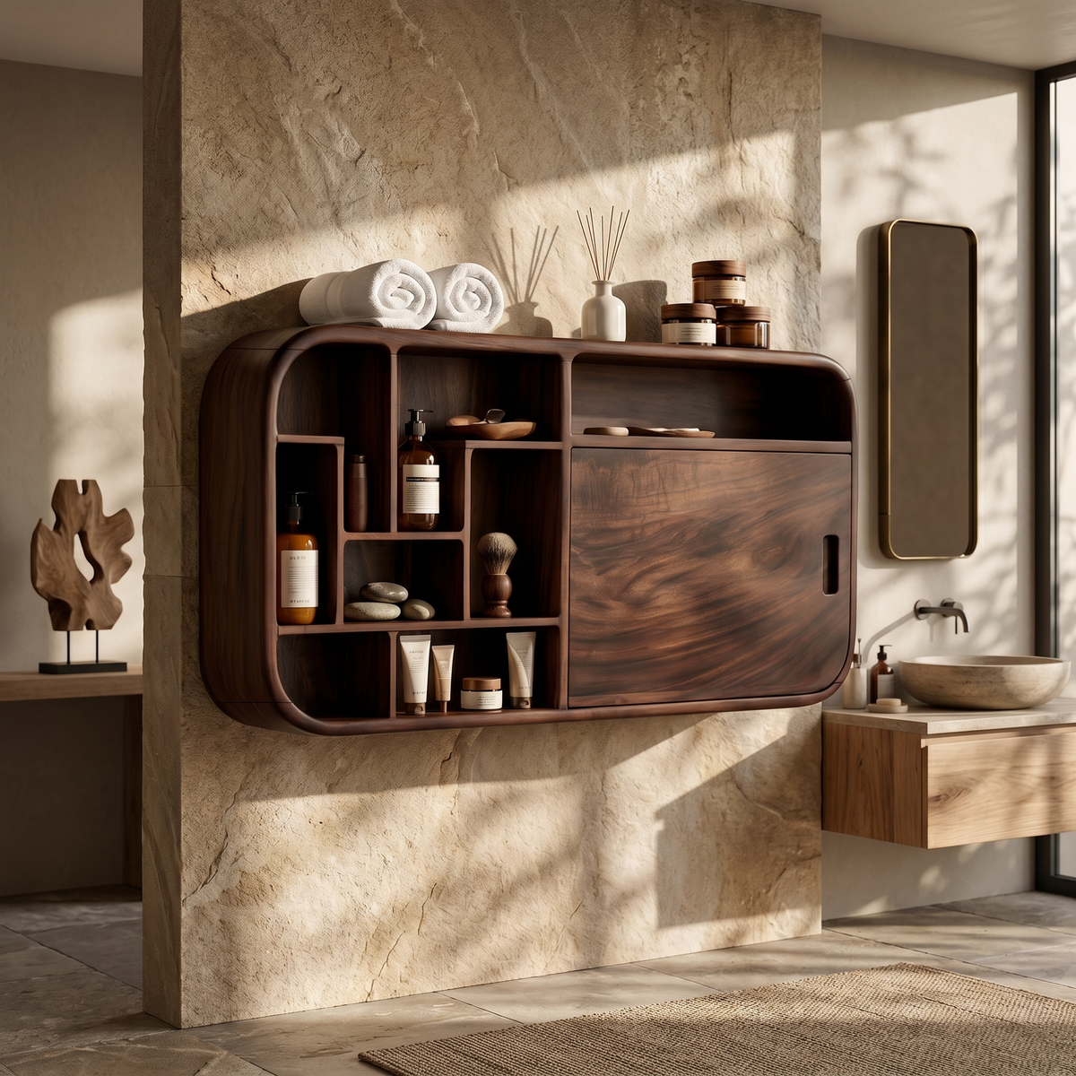 Contemporary Capsule Bathroom Cabinet Modern Bathroom