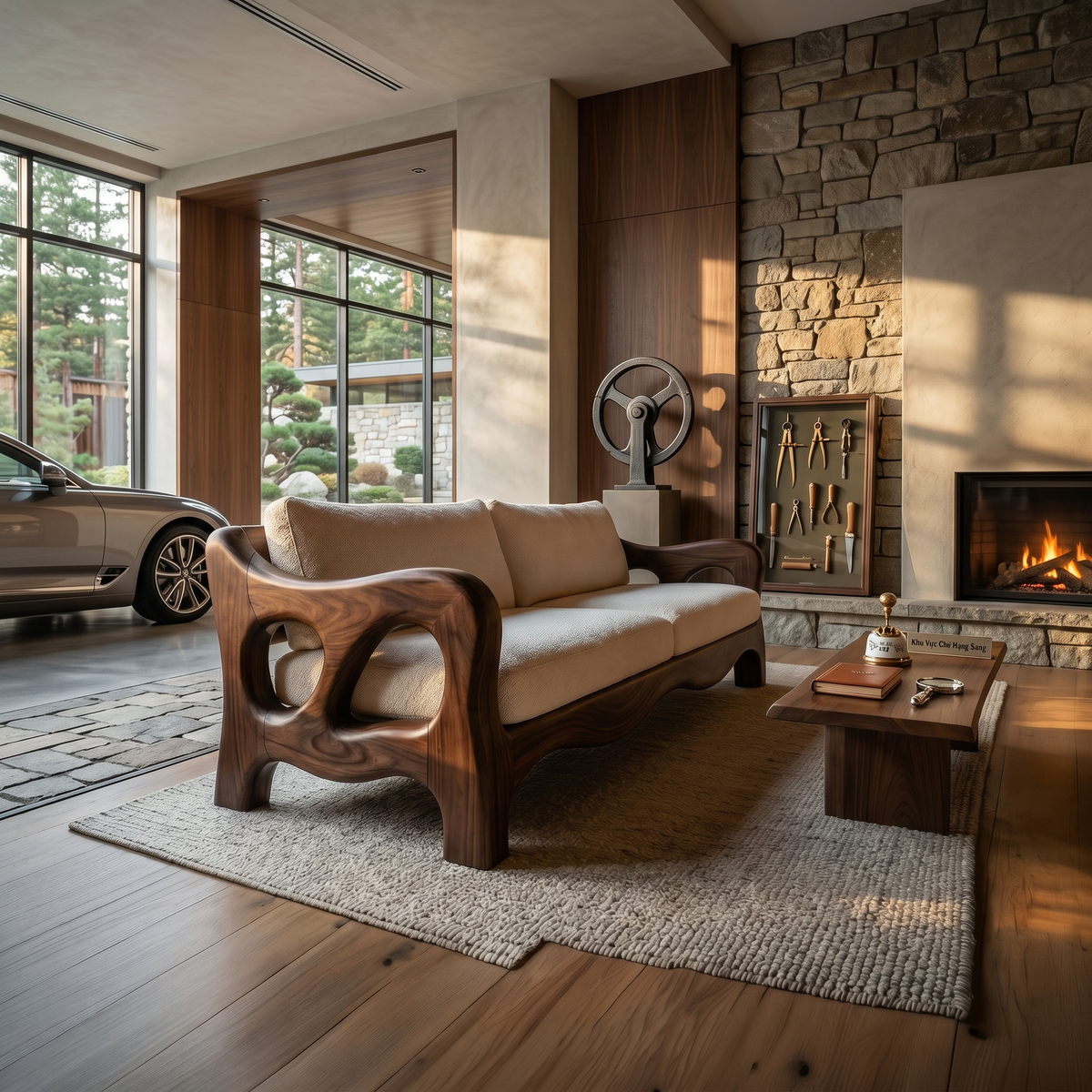 Architectural Sculptural Sofa Luxury Family Room