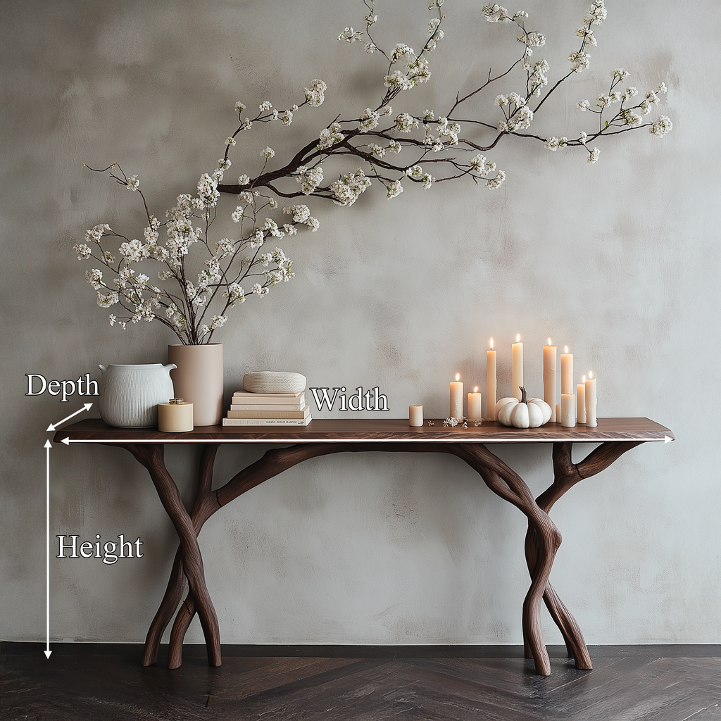 Driftwood Console Table Live Edge Rustic Wood Gift - view 4