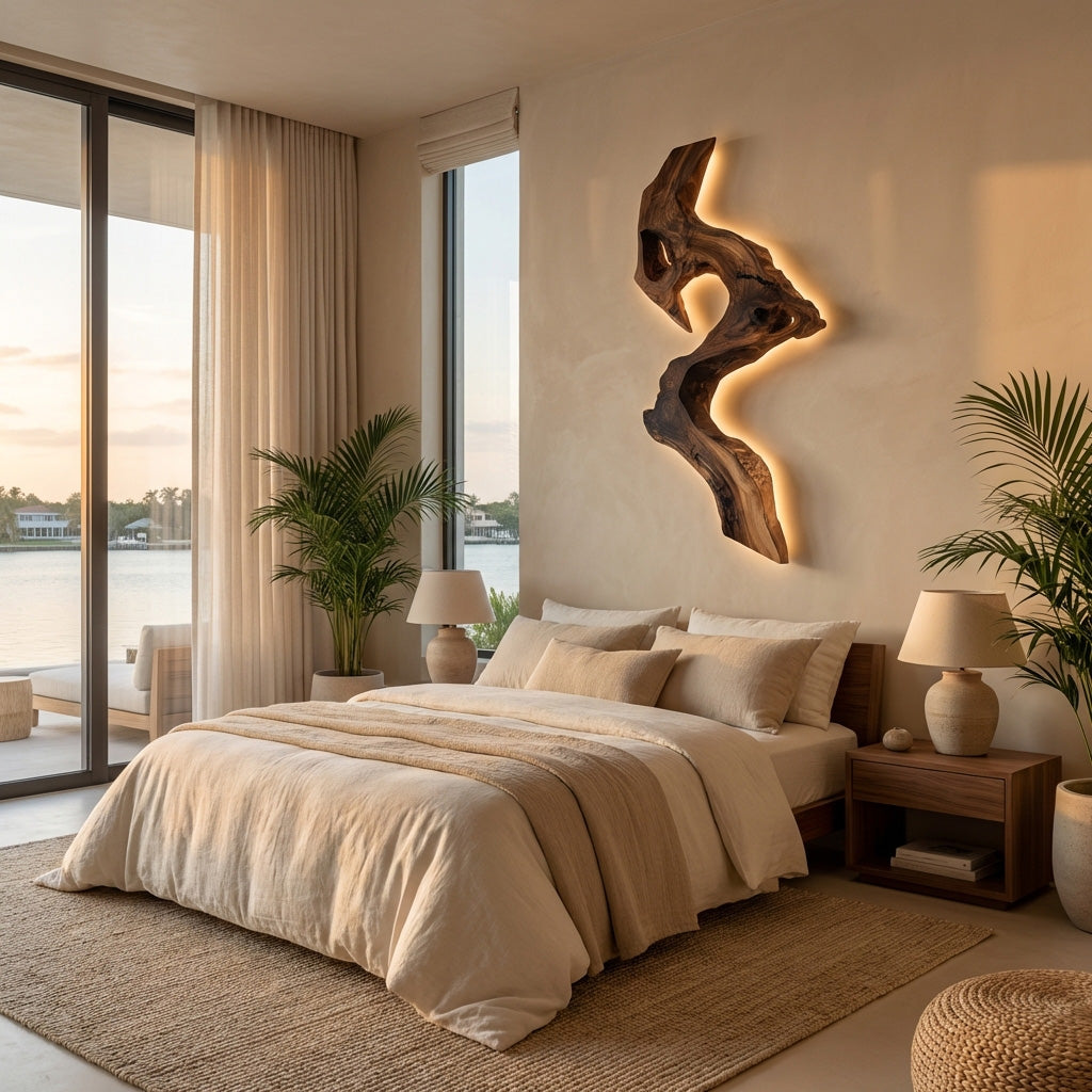 Artistic Solid Wood Wall Light For Modern Interior
