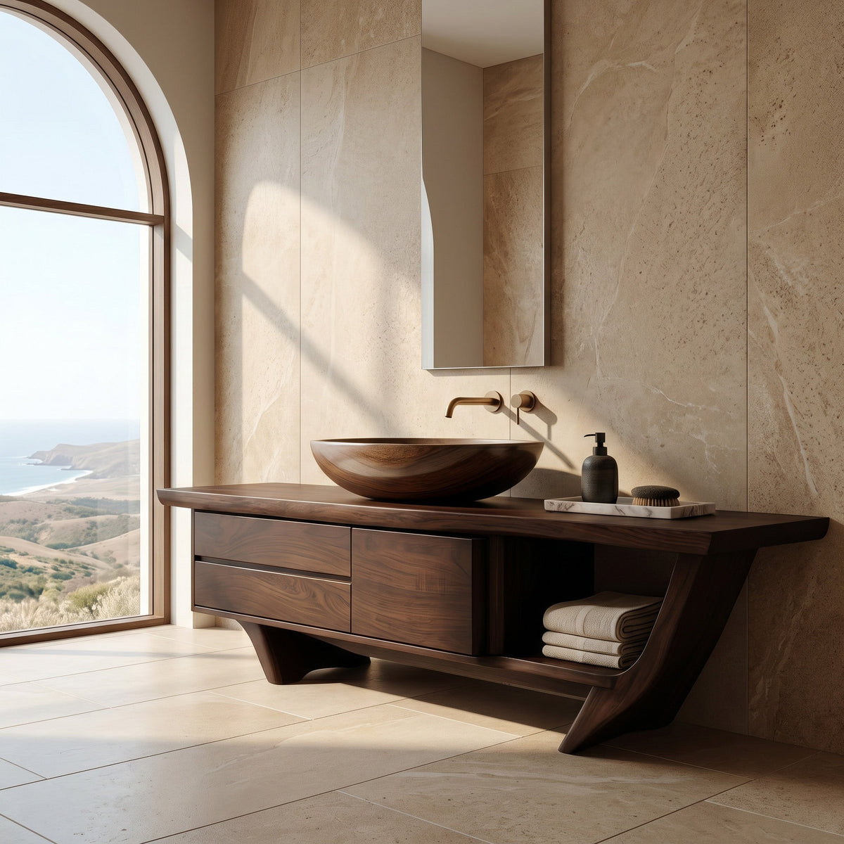 Contemporary Bathroom Vanity With Storage And Drawers For Bathroom