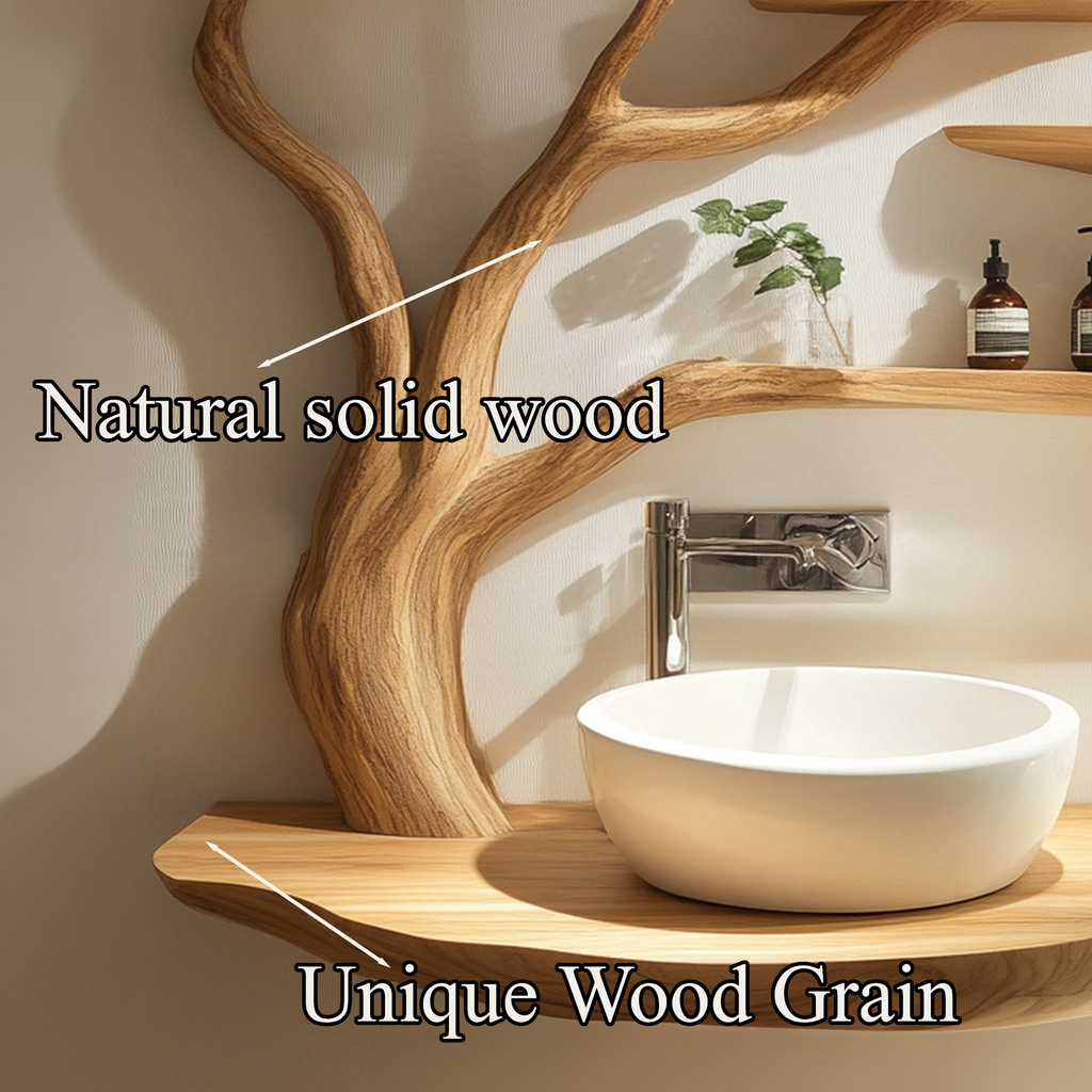 Custom Rustic Bathroom Vanity Sink Shelf Bathroom - view 5