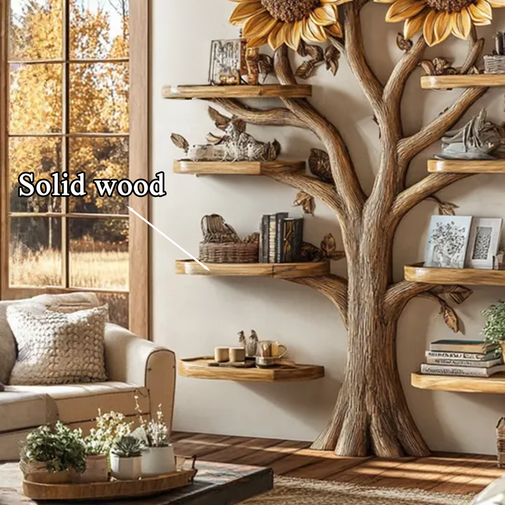 Driftwood Branch Tree Bookshelf Wall Mounted Shelf - view 4