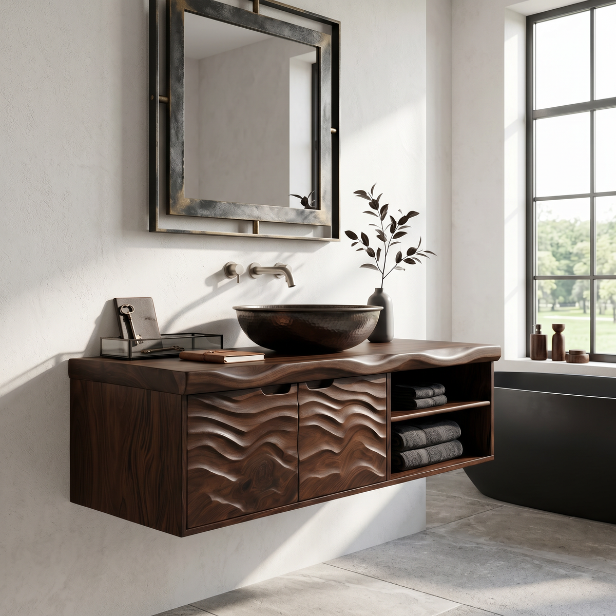 Contemporary Bath Cabinet Elegant Master Bathroom