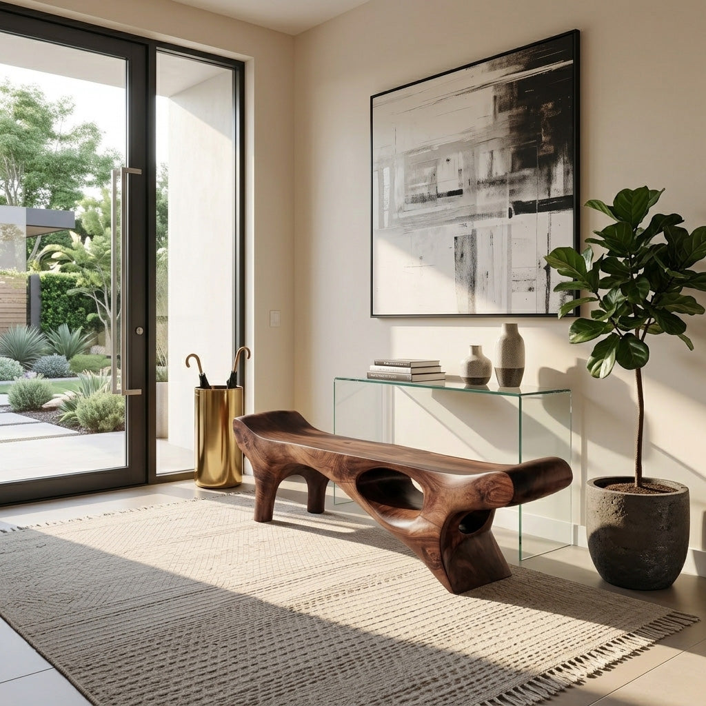 Artistic Bench For Living Room Or Entryway