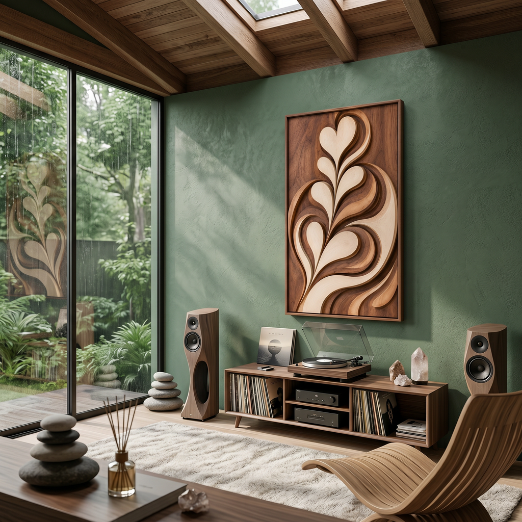 Contemporary Latte Leaf Wall Art For Living Room