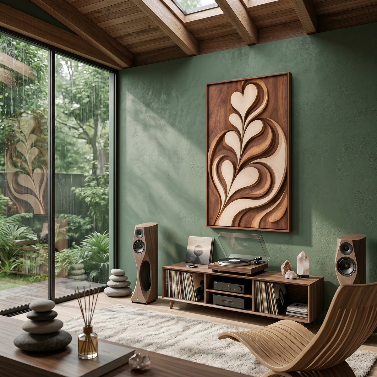 Contemporary Latte Leaf Wall Art For Living Room