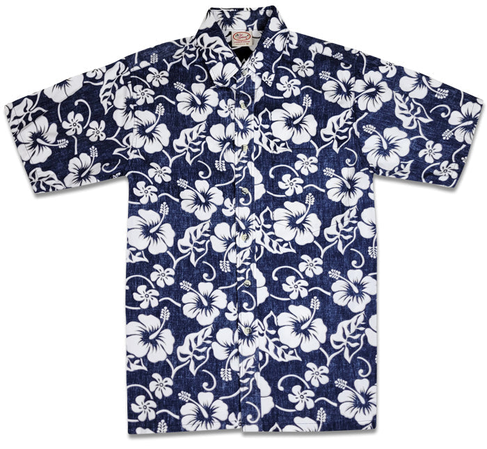 Pareau Reverse (Navy) Hawaiian Shirts