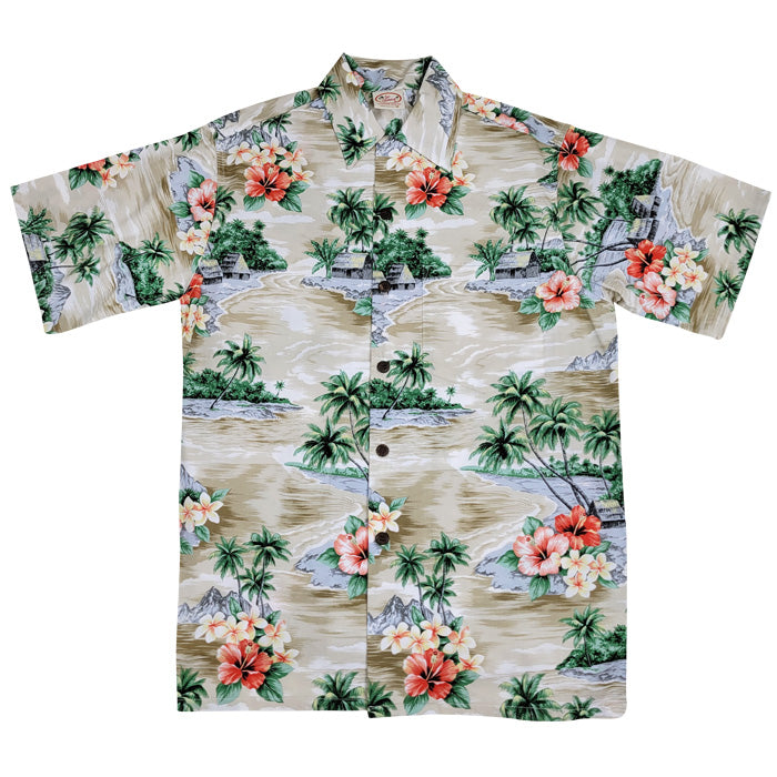 Fiji (Tan) Hawaiian Shirts