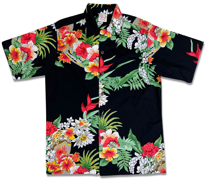 Aloha Nui (Black) Hawaiian Shirts