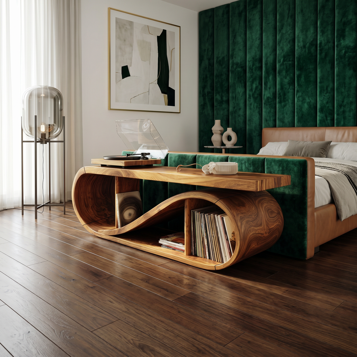 Coastal Wave Record Storage Cabinet Beach Residence