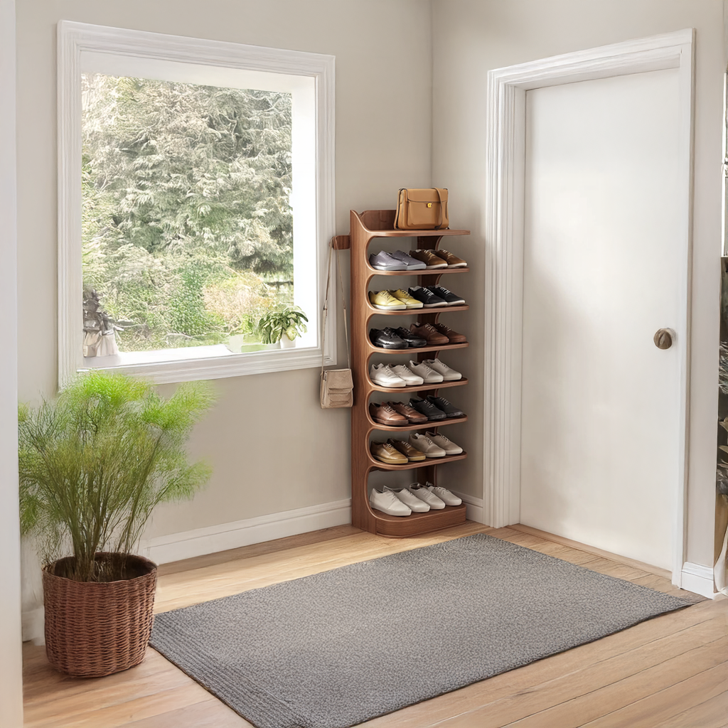 Custom Shoe Rack Solid Wood Decor Home Gitf - view 2