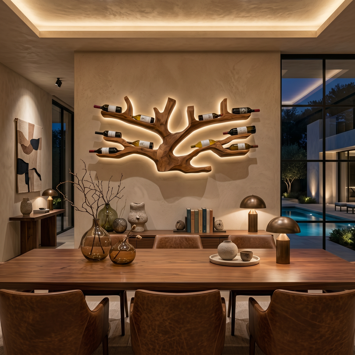 Artistic Wine Holder Wall Rack For Home Bar