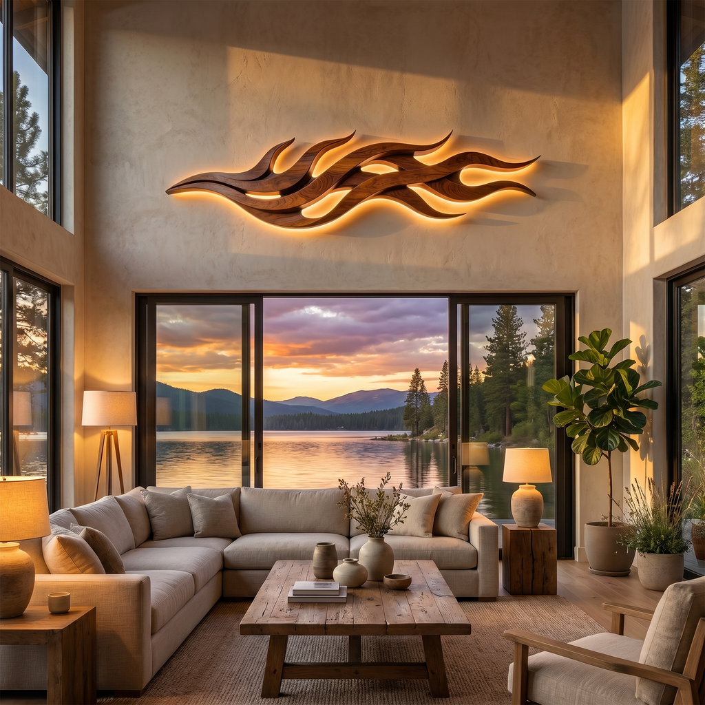 Contemporary Dimensional Wall Art For Executive Office Interior